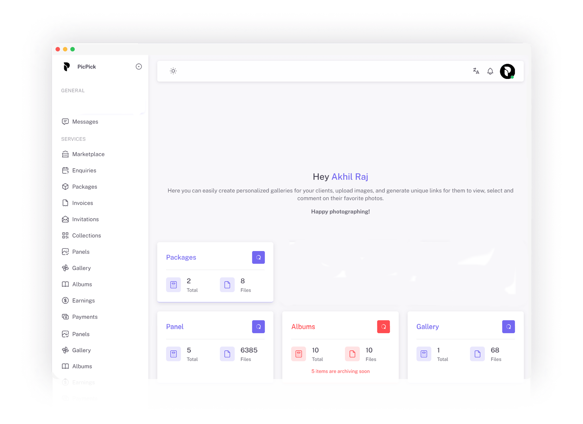 hero dashboard
